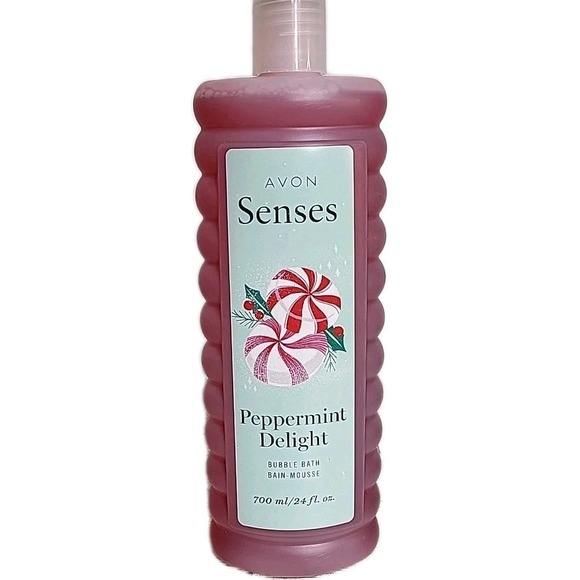 Avon 24 Fl oz Senses Peppermint Delight Bubble Bath New Factory Sealed - Picture 1 of 5